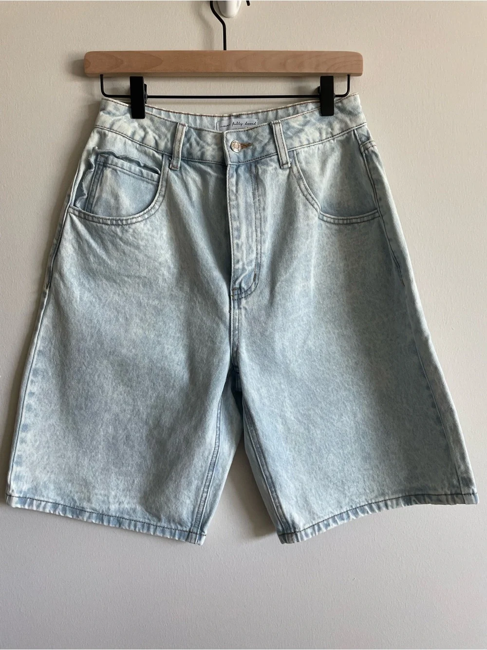 Anthropologie Fully Dressed Denim Scallop Pocket Long-Length Jorts 90s y2k 4